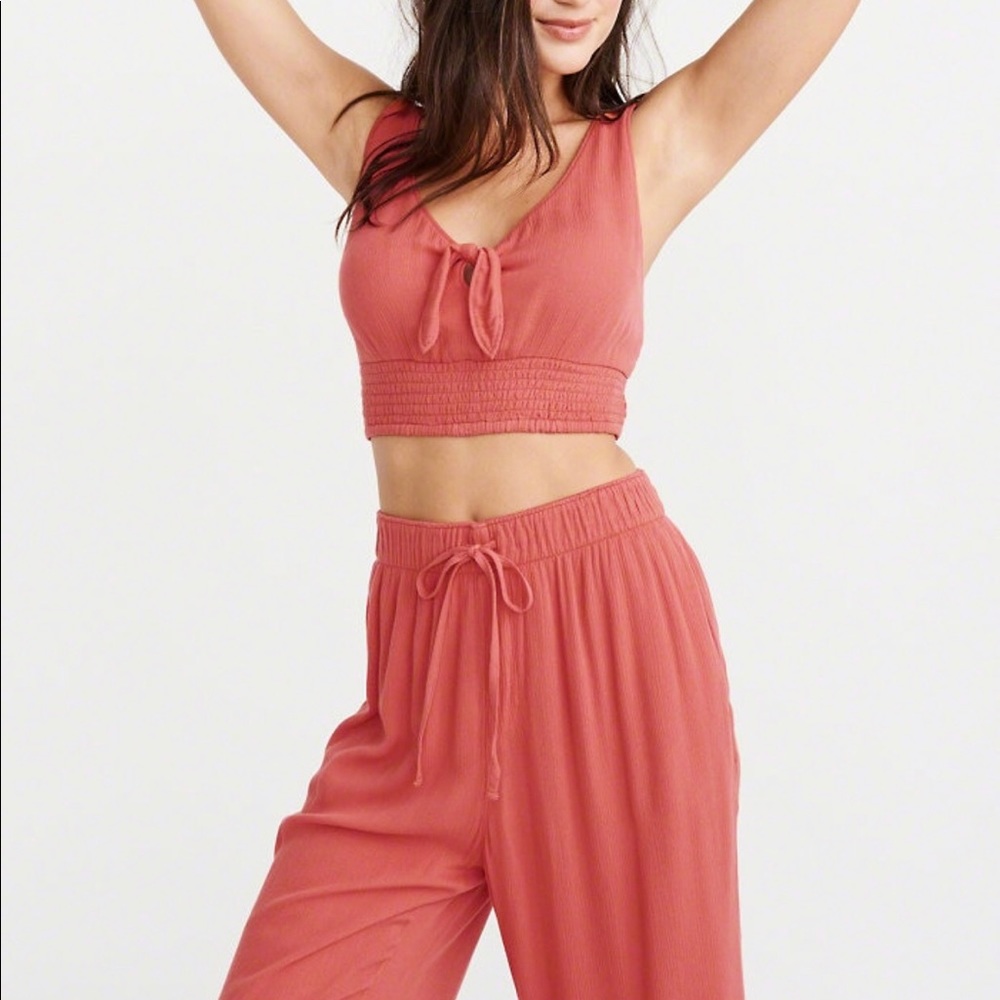 Front tie crop top